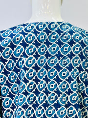 Indigo Dyed Hand Block Printed Top