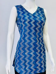 Indigo Dyed Hand Block Printed Top