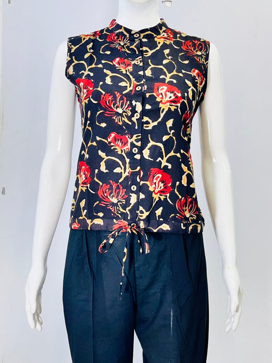 Kalamkari Hand Block Printed Top