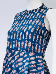 Indigo Dyed Hand Block Printed Top