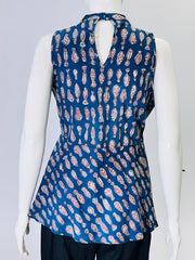 Indigo Dyed Hand Block Printed Top