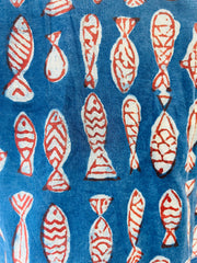 Indigo Dyed Hand Block Printed Top