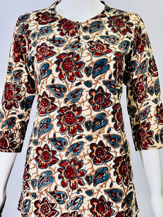 Kalamkari Hand Block Printed Top