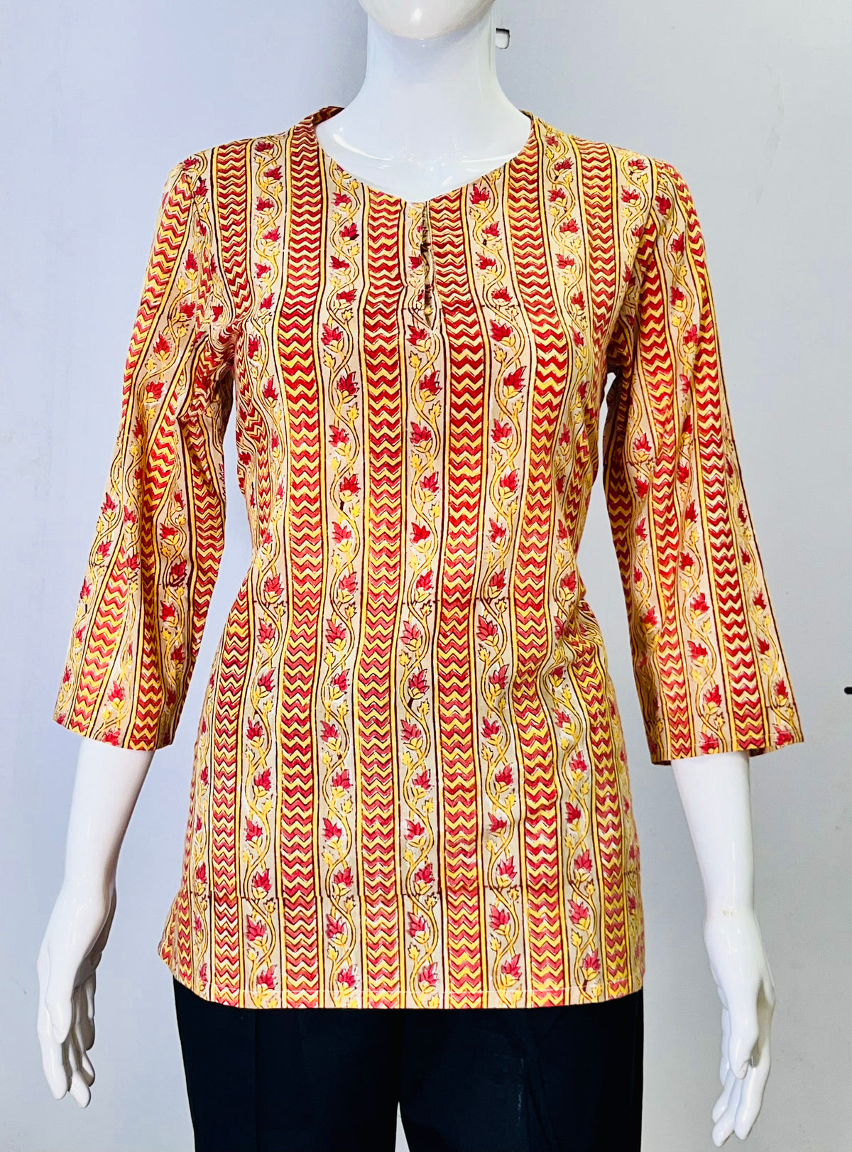 Kalamkari Hand Block Printed Top
