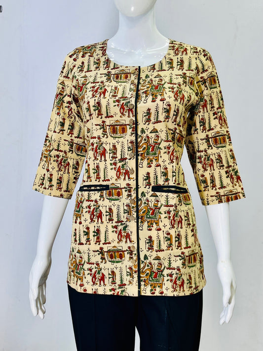 Kalamkari Hand Block Printed Top