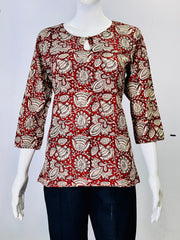 Kalamkari Hand Block Printed Top
