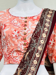 Hand Block Round Neck Blouse