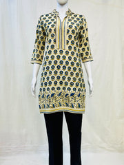 Ajrakh Hand Block Printed Short Kurti