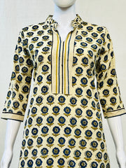 Ajrakh Hand Block Printed Short Kurti