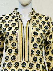 Ajrakh Hand Block Printed Short Kurti