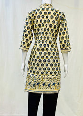 Ajrakh Hand Block Printed Short Kurti