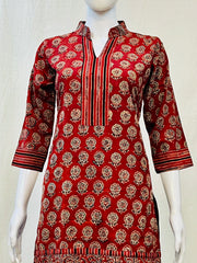 Ajrakh Hand Block Printed Short Kurti