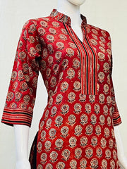 Ajrakh Hand Block Printed Short Kurti