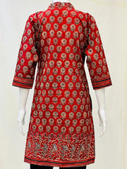 Ajrakh Hand Block Printed Short Kurti