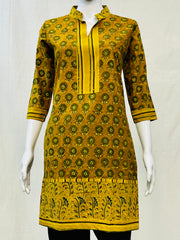 Ajrakh Hand Block Printed Short Kurti