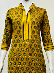 Ajrakh Hand Block Printed Short Kurti