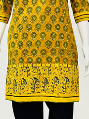 Ajrakh Hand Block Printed Short Kurti