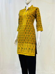 Ajrakh Hand Block Printed Short Kurti