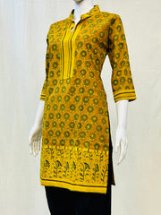 Ajrakh Hand Block Printed Short Kurti
