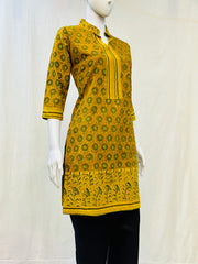 Ajrakh Hand Block Printed Short Kurti