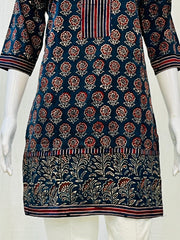 Ajrakh Hand Block Printed Short Kurti