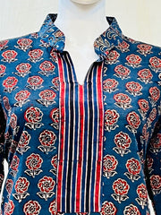Ajrakh Hand Block Printed Short Kurti
