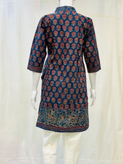 Ajrakh Hand Block Printed Short Kurti
