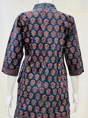 Ajrakh Hand Block Printed Short Kurti