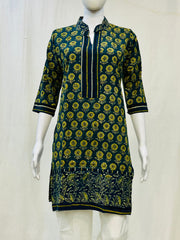 Ajrakh Hand Block Printed Kurti
