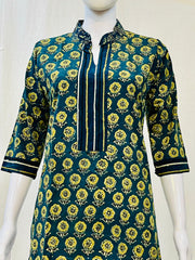 Ajrakh Hand Block Printed Kurti