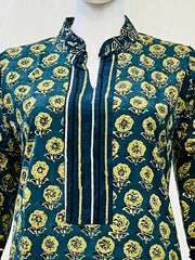 Ajrakh Hand Block Printed Kurti