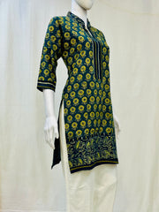 Ajrakh Hand Block Printed Kurti