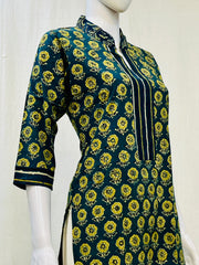 Ajrakh Hand Block Printed Kurti