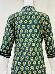 Ajrakh Hand Block Printed Kurti