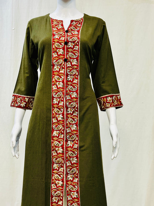 Khadi Cotton Flex Plain Kurti