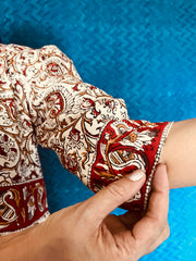 Kiara Kalamkari Printed Cotton Linen Dress