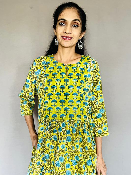 Sanganeri Print Kurti