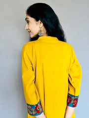 Khadi Cotton Flex Kalamkari Border Kurti