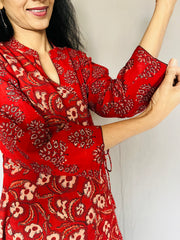 Ajrakh Printed Angarakha Kurti