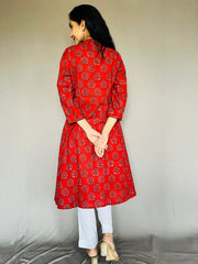 Ajrakh Printed Angarakha Kurti