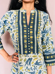 Ajrakh Dabo Printed Kurti