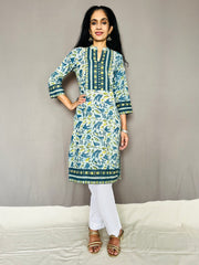 Ajrakh Dabo Printed Kurti