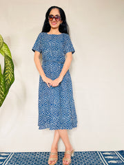 INDIGO Printed Cotton Dress