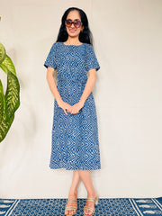 INDIGO Printed Cotton Dress