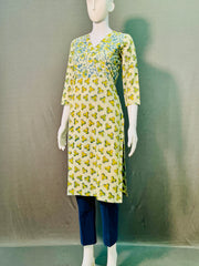 Ajrakh Dabo Printed Kurti
