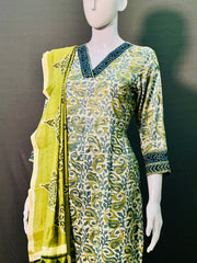 Ajrakh Dabo Printed Mul Cotton Kurti