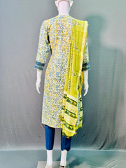 Ajrakh Dabo Printed Mul Cotton Kurti
