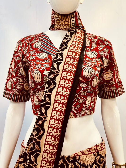 Collared Kalamkari Blouse